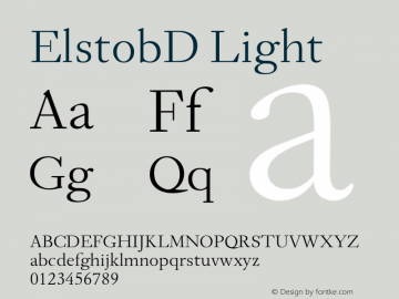 ElstobD Light Version 1.012; ttfautohint (v1.8.3)图片样张