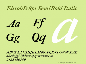 ElstobD 8pt SemiBold Italic Version 1.012; ttfautohint (v1.8.3)图片样张
