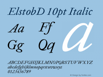 ElstobD 10pt Italic Version 1.012; ttfautohint (v1.8.3)图片样张