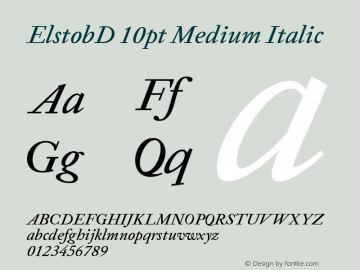 ElstobD 10pt Medium Italic Version 1.012; ttfautohint (v1.8.3)图片样张