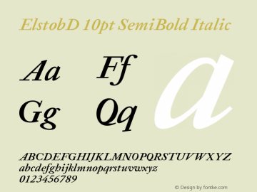 ElstobD 10pt SemiBold Italic Version 1.012; ttfautohint (v1.8.3)图片样张