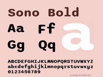 Sono Bold Version 0.930; ttfautohint (v1.8.3)图片样张