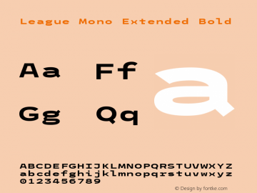 League Mono Extended Bold Version 2.220;RELEASE图片样张