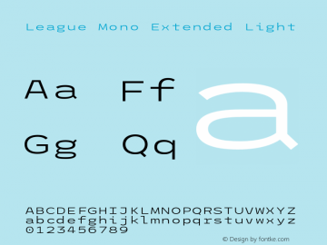 League Mono Extended Light Version 2.220;RELEASE图片样张