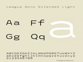 League Mono Extended Light Version 2.220;RELEASE图片样张