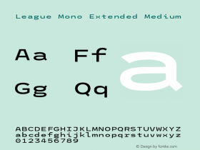 League Mono Extended Medium Version 2.220;RELEASE图片样张