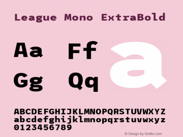 League Mono ExtraBold Version 2.220;RELEASE图片样张
