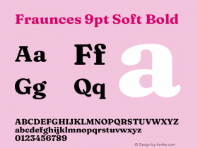 Fraunces 9pt Soft Bold Version 1.000;[f99f86859] Font Sample