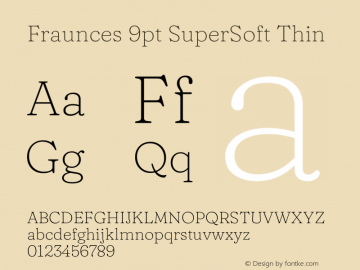 Fraunces 9pt SuperSoft Thin Version 1.000;[f99f86859] Font Sample