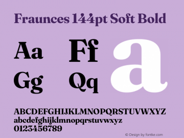 Fraunces 144pt Soft Bold Version 1.000;[f99f86859]图片样张