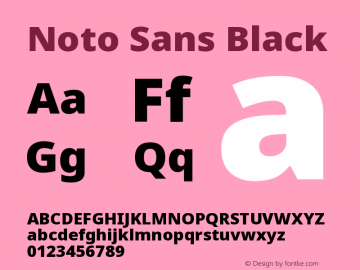 Noto Sans Black Version 2.003 Font Sample