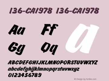 136-CAI978 136-CAI978 136-CAI978 Font Sample