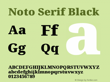 Noto Serif Black Version 2.003图片样张