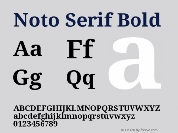 Noto Serif Bold Version 2.003图片样张