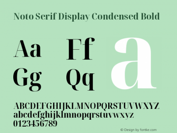 Noto Serif Display Condensed Bold Version 2.003图片样张