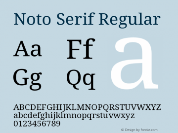 Noto Serif Regular Version 2.003图片样张