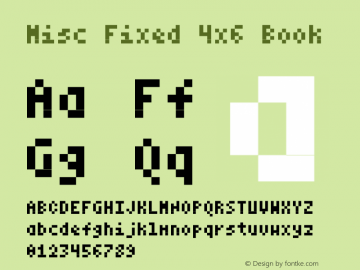 Misc Fixed 4x6 Version 001.000 Font Sample