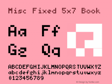 Misc Fixed 5x7 Version 001.000 Font Sample