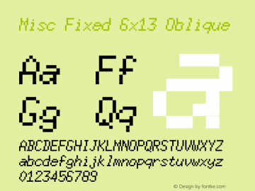 Misc Fixed 6x13 Oblique Version 001.000图片样张