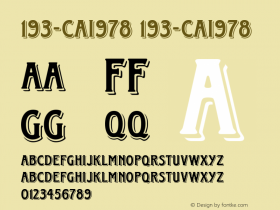 193-CAI978 193-CAI978 Version 3.0 Font Sample