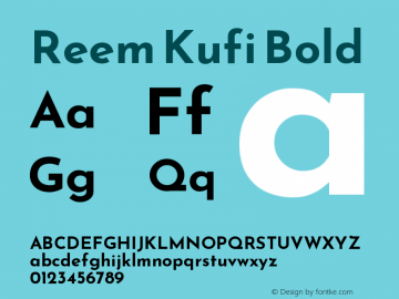 Reem Kufi Bold Version 0.009图片样张