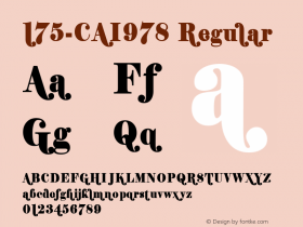 175-CAI978 Regular Version 1.00 September 4, 1998, initial release Font Sample