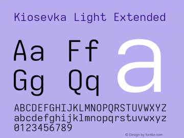 Kiosevka Light Extended Version 4.0.0; ttfautohint (v1.8.2)图片样张