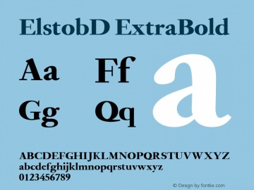 ElstobD ExtraBold Version 1.013; ttfautohint (v1.8.3)图片样张