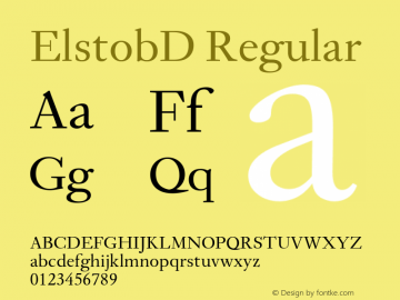 ElstobD Regular Version 1.013; ttfautohint (v1.8.3) Font Sample