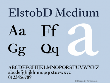 ElstobD Medium Version 1.013; ttfautohint (v1.8.3)图片样张