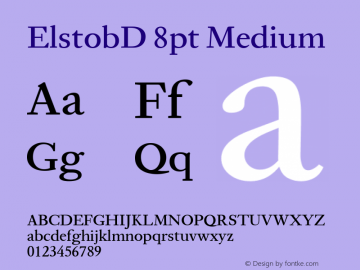 ElstobD 8pt Medium Version 1.013; ttfautohint (v1.8.3)图片样张