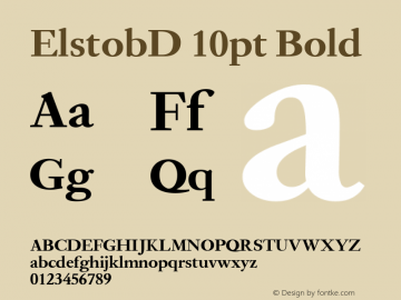 ElstobD 10pt Bold Version 1.013; ttfautohint (v1.8.3)图片样张