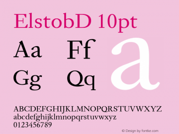 ElstobD 10pt Version 1.013; ttfautohint (v1.8.3) Font Sample