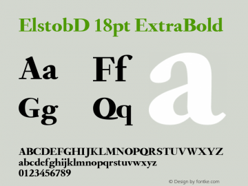 ElstobD 18pt ExtraBold Version 1.013; ttfautohint (v1.8.3)图片样张