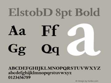 ElstobD 8pt Bold Version 1.013; ttfautohint (v1.8.3)图片样张