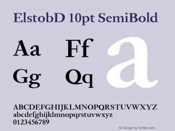 ElstobD 10pt SemiBold Version 1.013; ttfautohint (v1.8.3)图片样张