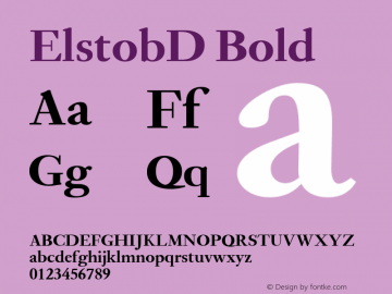 ElstobD Bold Version 1.013; ttfautohint (v1.8.3) Font Sample