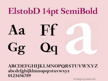 ElstobD 14pt SemiBold Version 1.013; ttfautohint (v1.8.3)图片样张