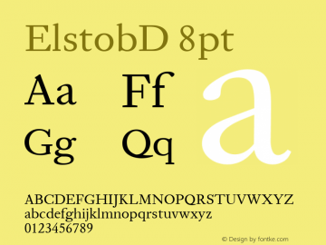 ElstobD 8pt Version 1.013; ttfautohint (v1.8.3) Font Sample
