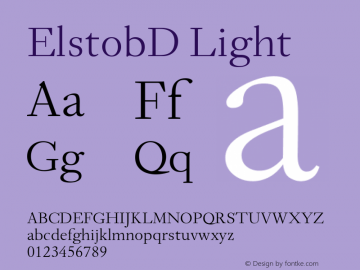 ElstobD Light Version 1.013; ttfautohint (v1.8.3)图片样张