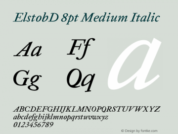 ElstobD 8pt Medium Italic Version 1.013; ttfautohint (v1.8.3)图片样张