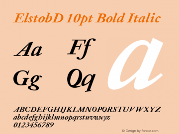 ElstobD 10pt Bold Italic Version 1.013; ttfautohint (v1.8.3)图片样张