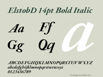 ElstobD 14pt Bold Italic Version 1.013; ttfautohint (v1.8.3)图片样张