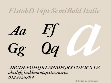 ElstobD 14pt SemiBold Italic Version 1.013; ttfautohint (v1.8.3)图片样张