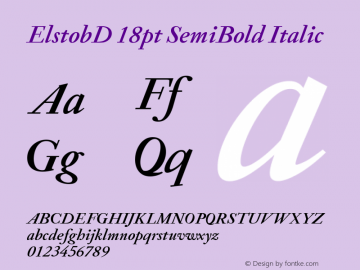ElstobD 18pt SemiBold Italic Version 1.013; ttfautohint (v1.8.3)图片样张
