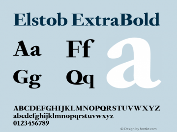 Elstob ExtraBold Version 1.013; ttfautohint (v1.8.3) Font Sample