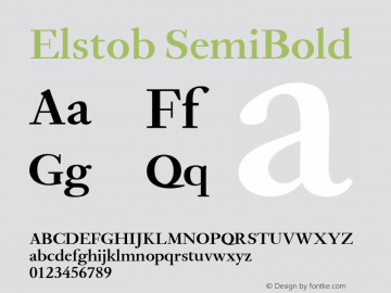 Elstob SemiBold Version 1.013; ttfautohint (v1.8.3)图片样张