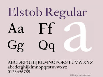 Elstob Regular Version 1.013; ttfautohint (v1.8.3)图片样张
