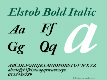 Elstob Bold Italic Version 1.013图片样张