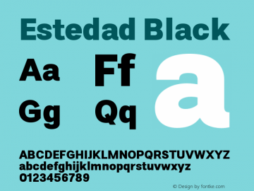 Estedad Black Version 5.0 Font Sample